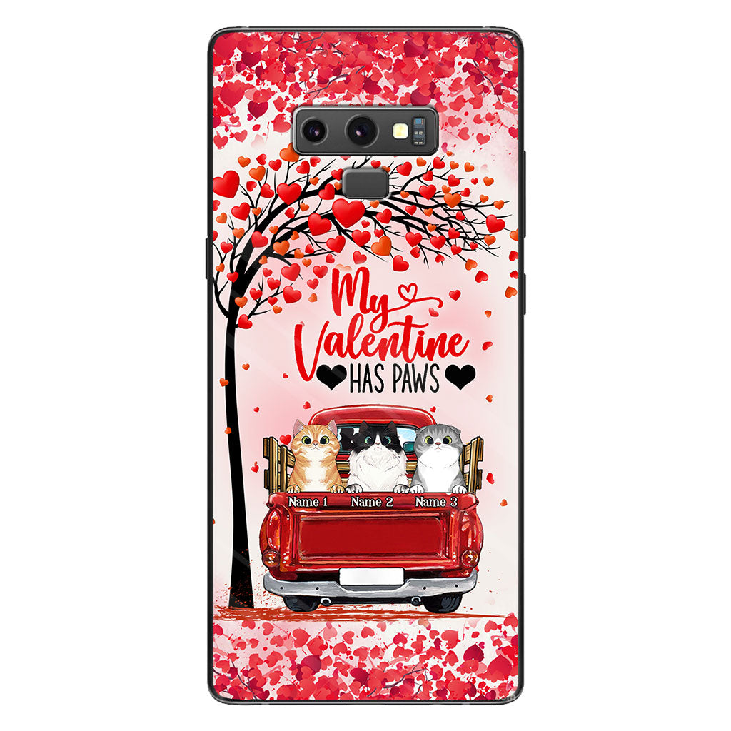 My Valentine Has Paws - Personalized Cat Phone Case