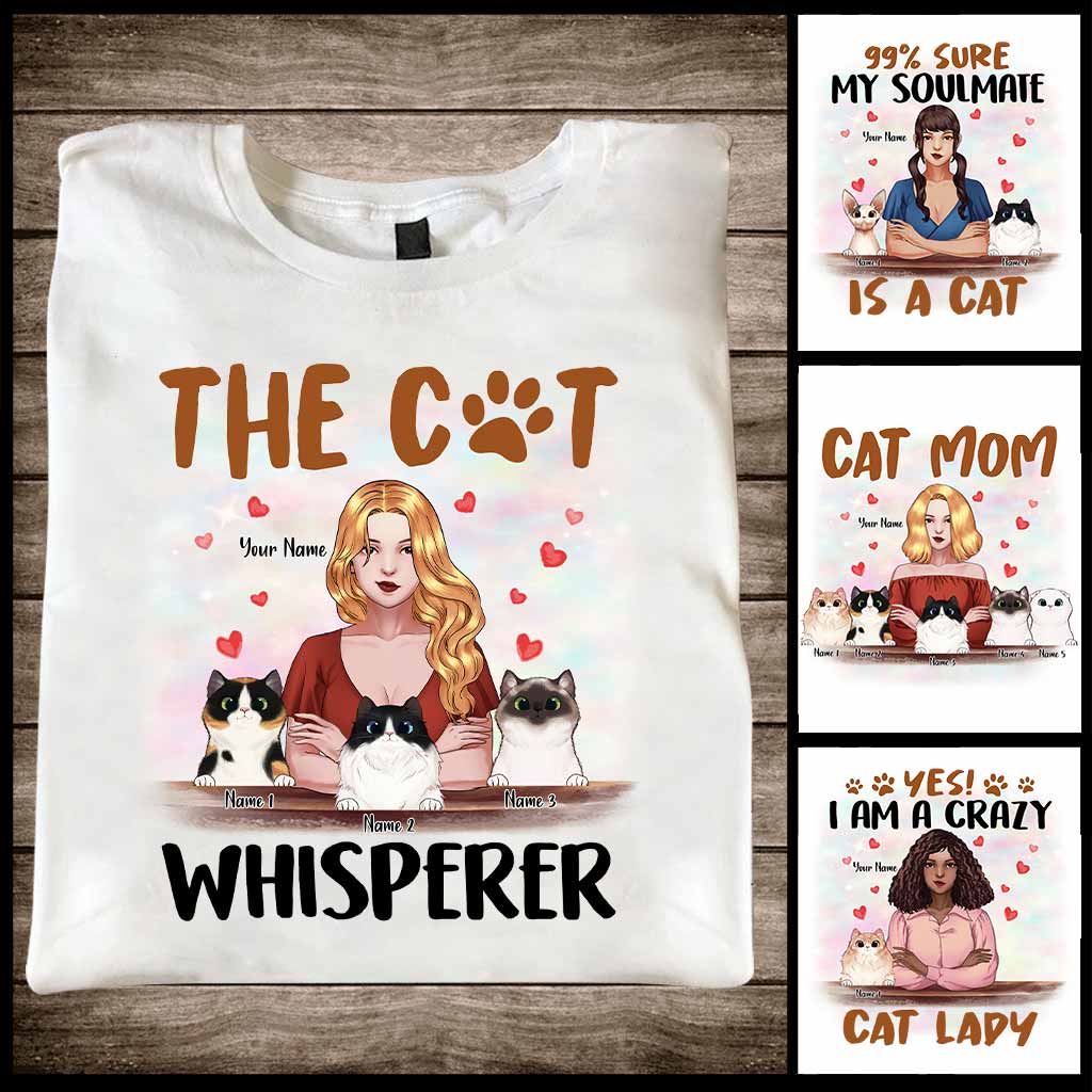 The Cat Whisperer - Personalized Mother's Day Cat T-shirt and Hoodie