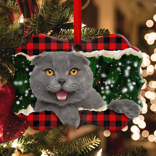 Christmas Cat Meowy Xmas - Cat Ornament (Printed On Both Sides) 1022