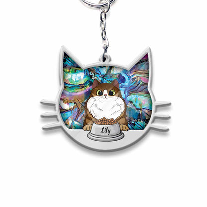 Drive Safely Cat Mommy - Personalized Cat Keychain (Printed On Both Sides)
