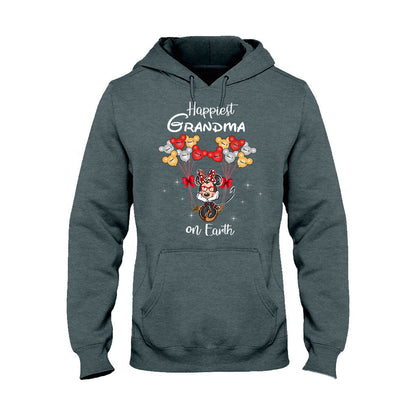 Happiest Grandma On Earth - Personalized Grandma T-shirt and Hoodie