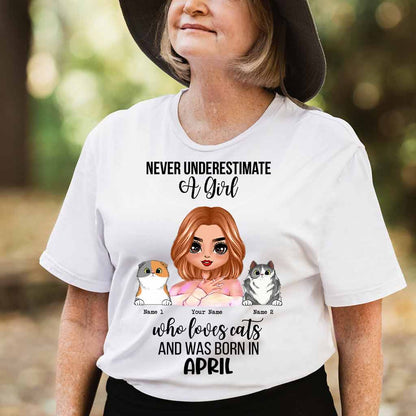 Never Underestimate - Personalized Cat T-shirt and Hoodie