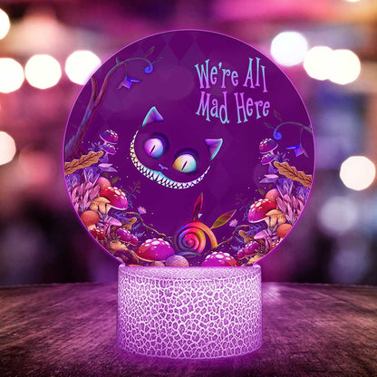 We're All Mad Here - Halloween Mouse Shaped Plaque Light Base