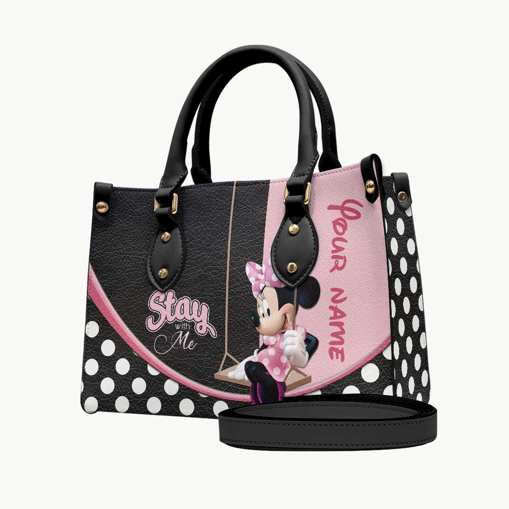 Stay With Me - Personalized Mouse Leather Handbag