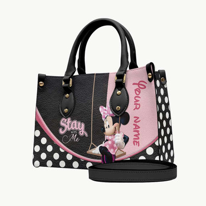 Stay With Me - Personalized Mouse Leather Handbag