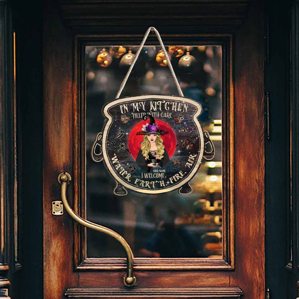 In My Kitchen - Personalized Witch Wood Sign