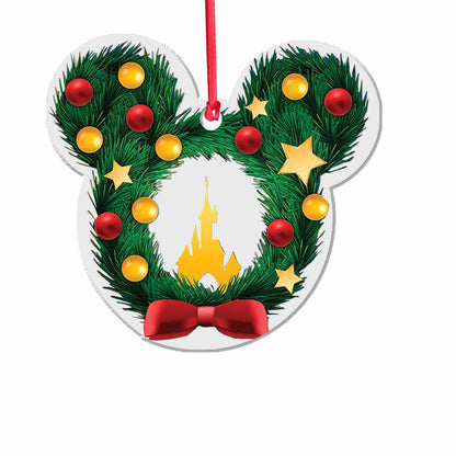 Merry Christmas - Christmas Mouse Transparent Ornament