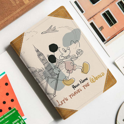 Let's Travel The World - Personalized Mouse Passport Holder