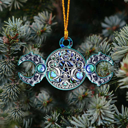 Magic Triple Moon - Witch Ornament With 3D Pattern Print (Printed On Both Sides)
