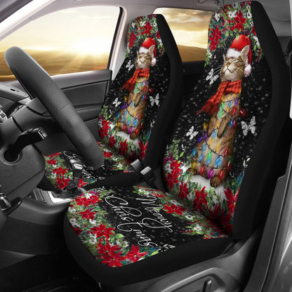 Meowy Christmas Cat Seat Covers 0622