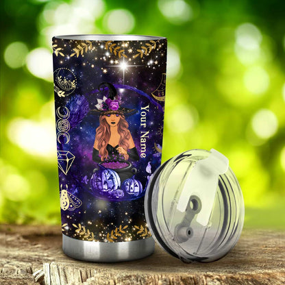 Witch Brew Stirring The Pot In Salem - Personalized Witch Tumbler