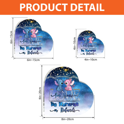 I'm Yours Galaxy Ohana - Personalized Couple Ohana Custom Shaped Acrylic Plaque
