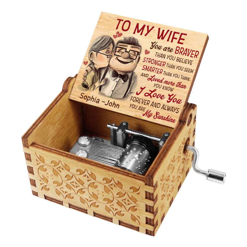 You Are My Sunshine - Personalized Couple Mouse Hand Crank Music Box