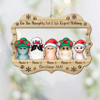 Lovely Cat Paws - Personalized Christmas Cat Ornament (Printed On Both Sides)