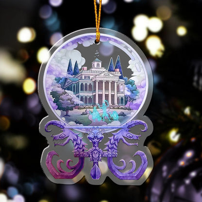 Haunted Mansion Crystal Ball - Christmas Mouse Transparent Ornament