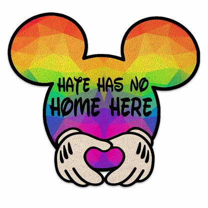 Hate Has No Home Here - LGBT Support Shaped Doormat