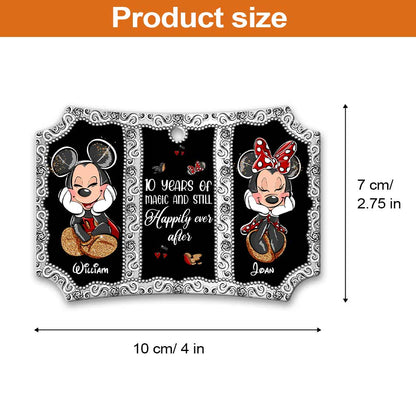 You And Me We Got This - Personalized Christmas Mouse Scalloped Aluminium Ornament (Printed On Both Sides)