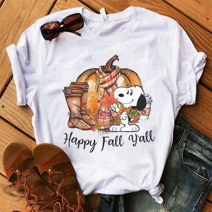 Happy Fall Y'all T-shirt and Hoodie 0823