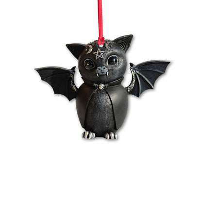 Gothic Bat Moon - Halloween Witch Ornament (Printed On Both Sides)