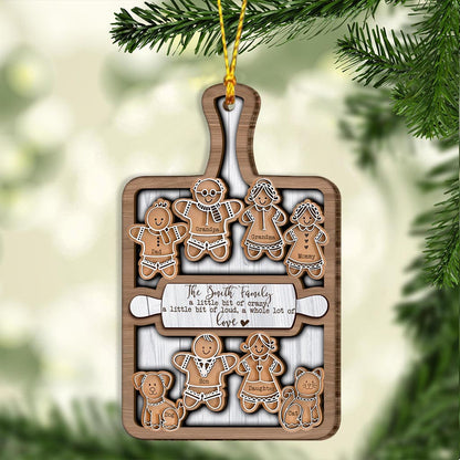 Family Batch A Whole Lot Of Love - Personalized Christmas Layered Wood Ornament