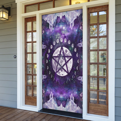 Moon Phase Pentagram - Witch Door sticker 0822