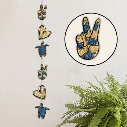 Peace Love Turtle - Turtle 6 Pieces Garland