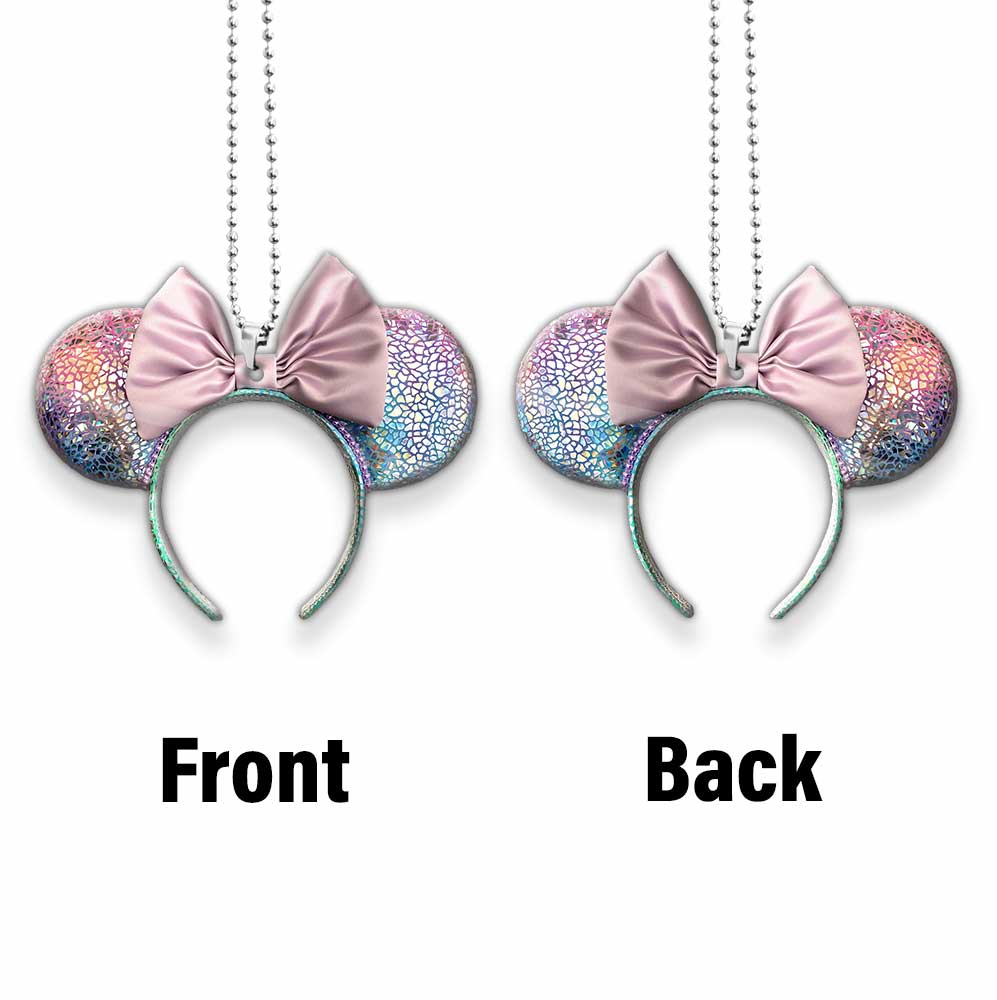 Floral Mouse Ears - Car ornament (Printed On Both Sides)