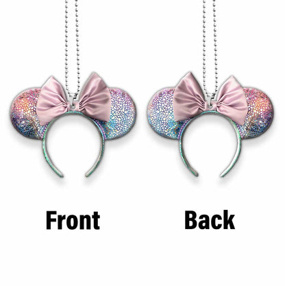 Floral Mouse Ears - Car ornament (Printed On Both Sides)