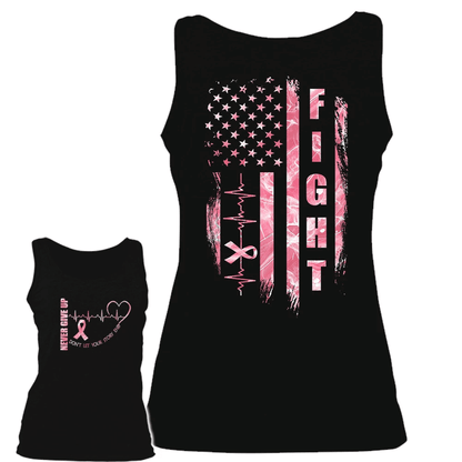 Never Give Up - Breast Cancer Awareness All Over T-shirt and Hoodie 0822