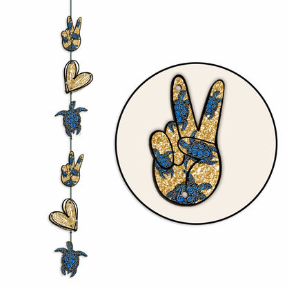 Peace Love Turtle - Turtle 6 Pieces Garland