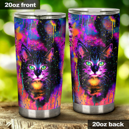 Dripping Rainbow - Cat Tumbler 0622