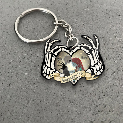 Simply Meant To Be - Personalized Nightmare Keychain (Printed On Both Sides)