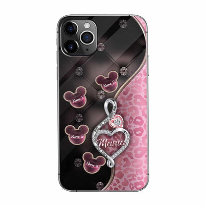 To The Moon And Back Rose Gold - Personalized Mother's Day Mouse Phone Case