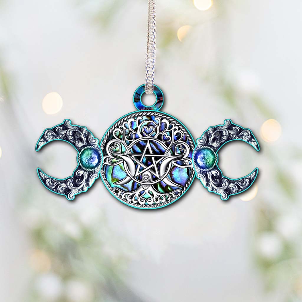 Magic Triple Moon - Witch Ornament With 3D Pattern Print (Printed On Both Sides)
