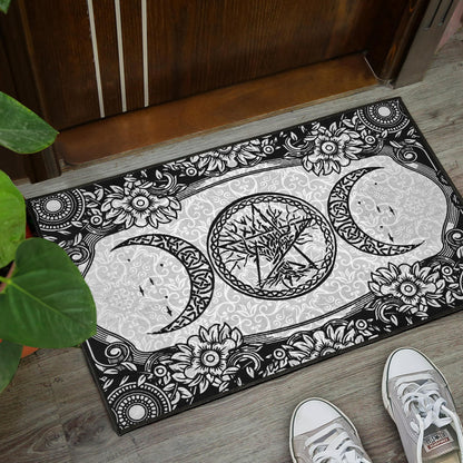 Triple Moon Tree Of Life Wicca - Witch Doormat 0822