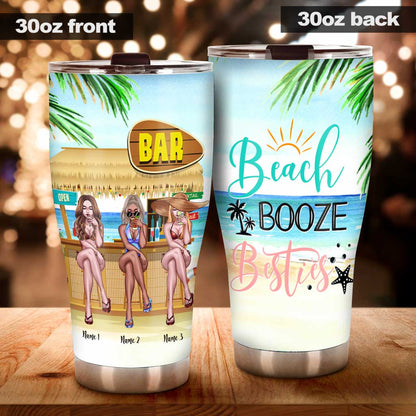 Besties Classy Sassy And A Little Smart Assy - Personalized Tumbler