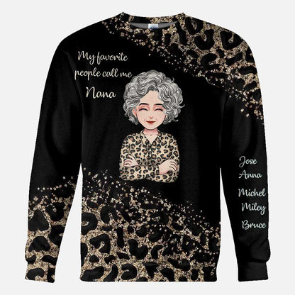 My Favorite People - Personalized Mother's Day Grandma All Over T-shirt and Hoodie