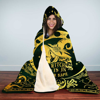 The Witch Is In - Personalized Witch Hooded Blanket