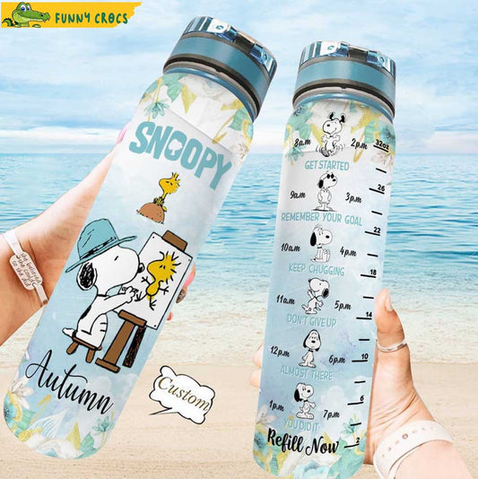Drawing - Personalized Water Tracker Bottle 0523