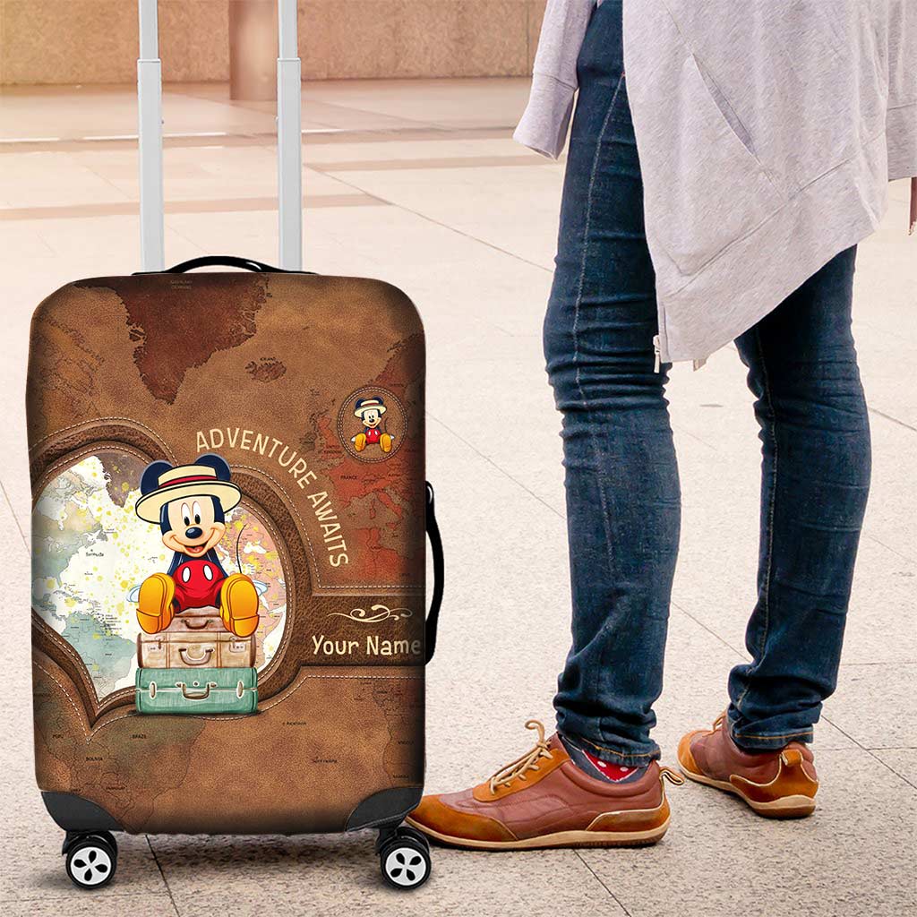Adventure Awaits - Personalized Mouse Luggage Cover