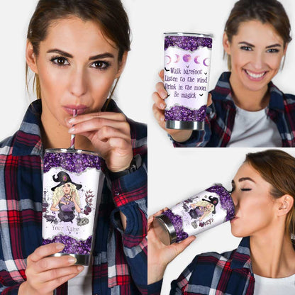 Walk Barefoot - Personalized Witch Tumbler