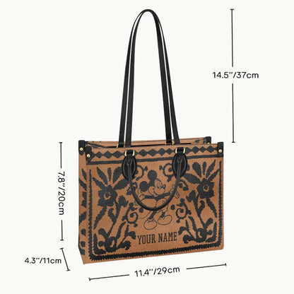 Cute Mouse Ears - Personalized Mouse Leather Handbag