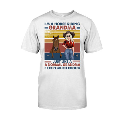 Horse Riding Grandma - Personalized Mother's Day Grandma T-shirt and Hoodie