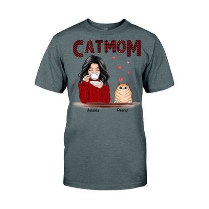 Cat Mom - Personalized Christmas Cat T-shirt and Hoodie