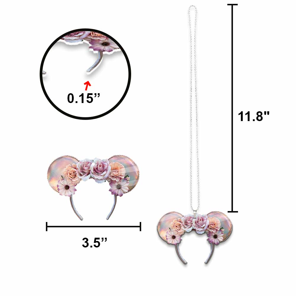 Flower Breath Mouse Ears - Car ornament (Printed On Both Sides)