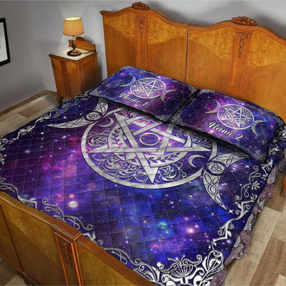 Triple Moon - Personalized Witch Quilt Set