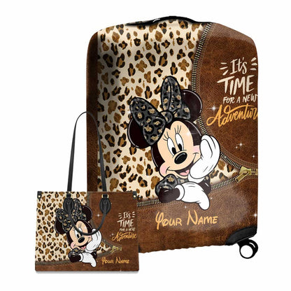 It's Time For A New Adventure - Personalized Mouse Leather Handbag & Luggage Cover