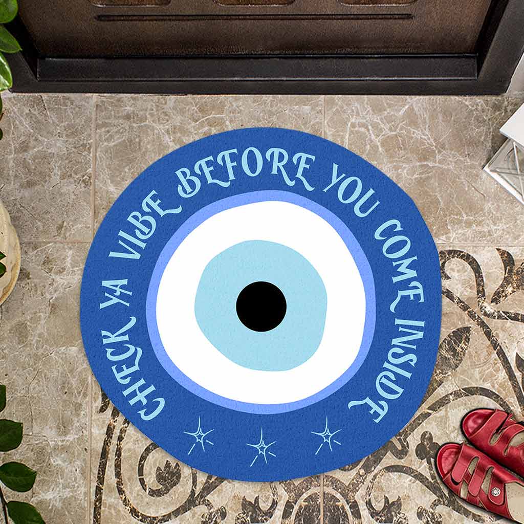 Check Ya Vibe - Evil Eye Witch Shaped Doormat