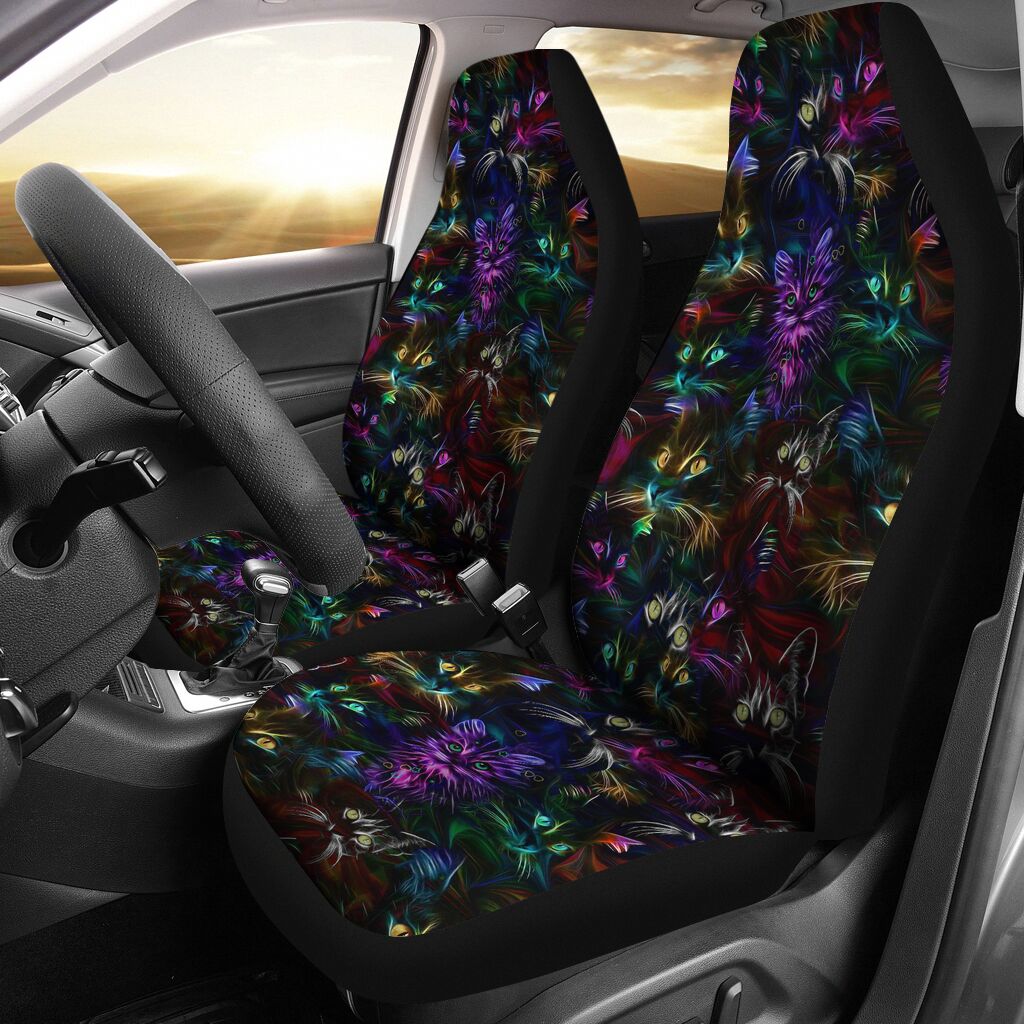 Colorful Cat Cat Seat Covers 0622