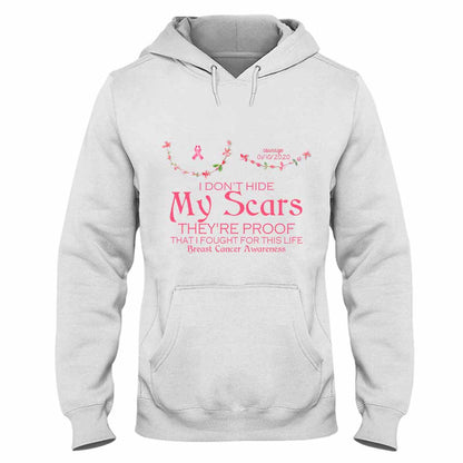Breast Cancer Awareness Scars - Personalized T-shirt and Hoodie